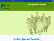 Tablet Screenshot of disabilitydreams.ca